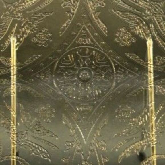 (4) Federal Amber Color, 1976, Madrid Pattern, Glass Square Dinner Plates 10.5"D - Picture 8 of 9